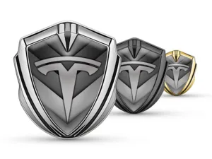 Tesla Metal Emblema Insignia Suntuoso Proyecto Aleación